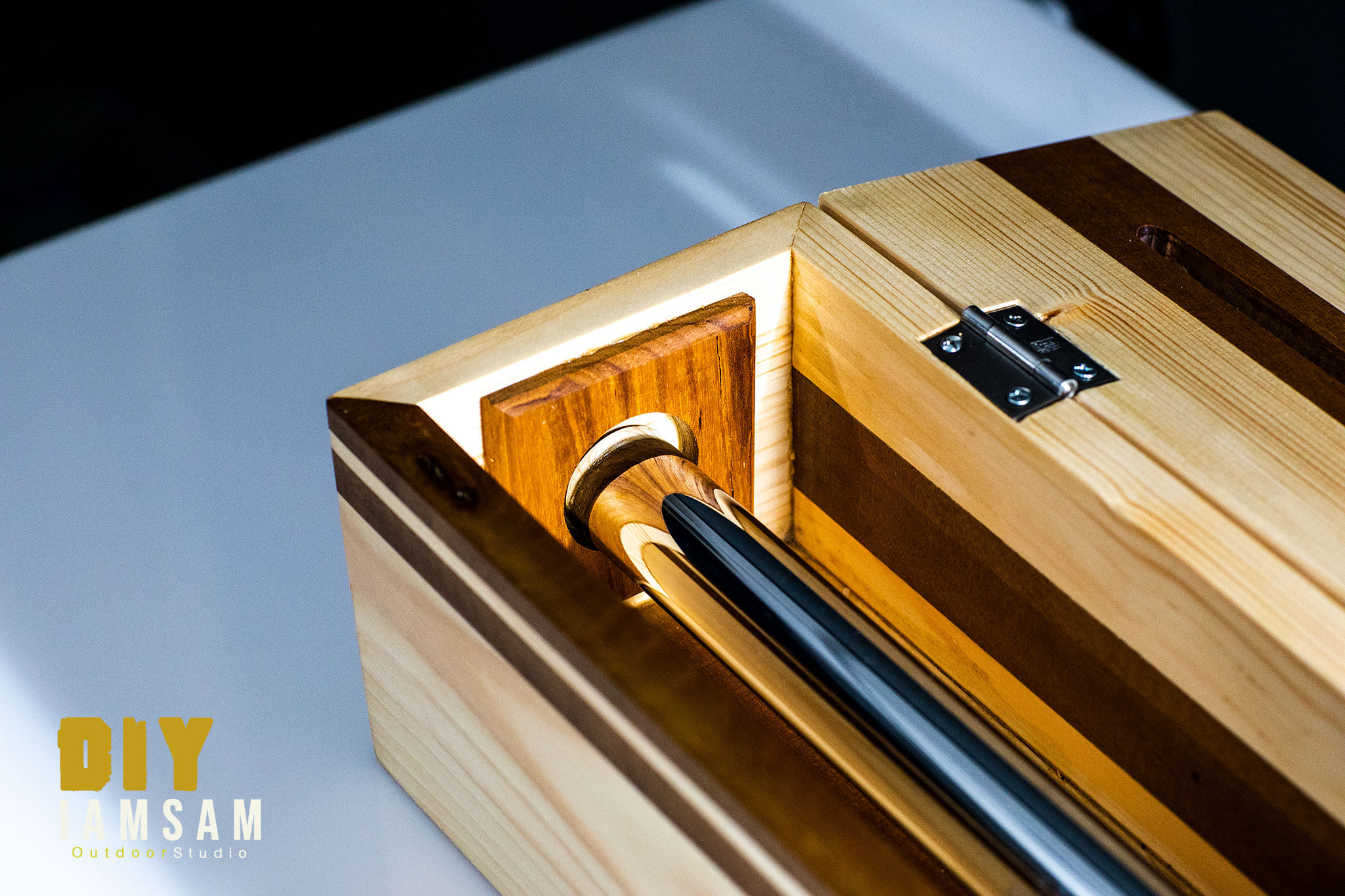 Wood Refillable Plastic Wrap Dispenser (3)