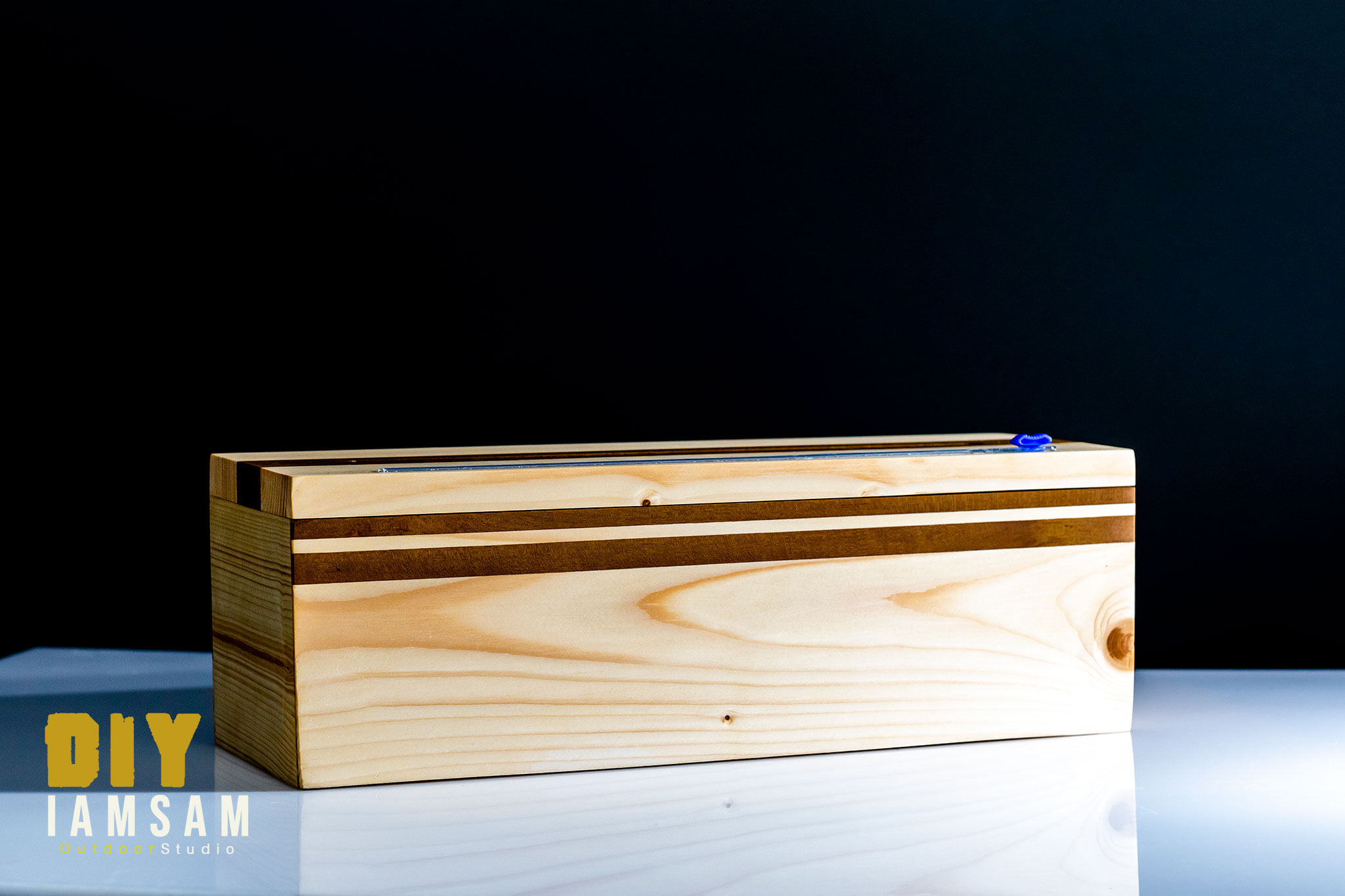 Wood Refillable Plastic Wrap Dispenser (4)